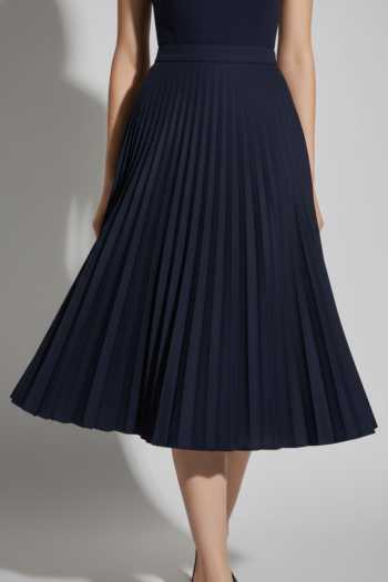 Midi Pleated Twirl Skirt