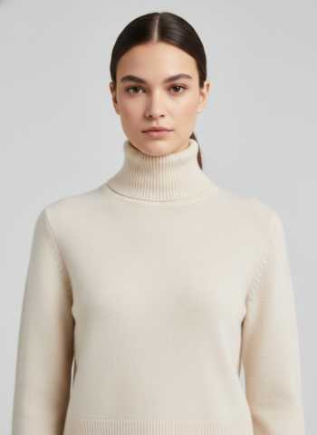 Cashmere-Blend Turtleneck Sweater